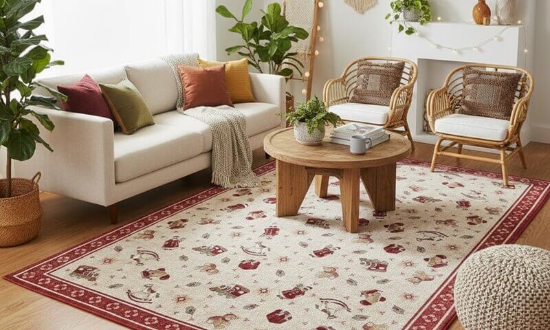 Kusový koberec Villeroy & Boch Toy's delight se střiženým vlasem 106217 Red, Multicolor
